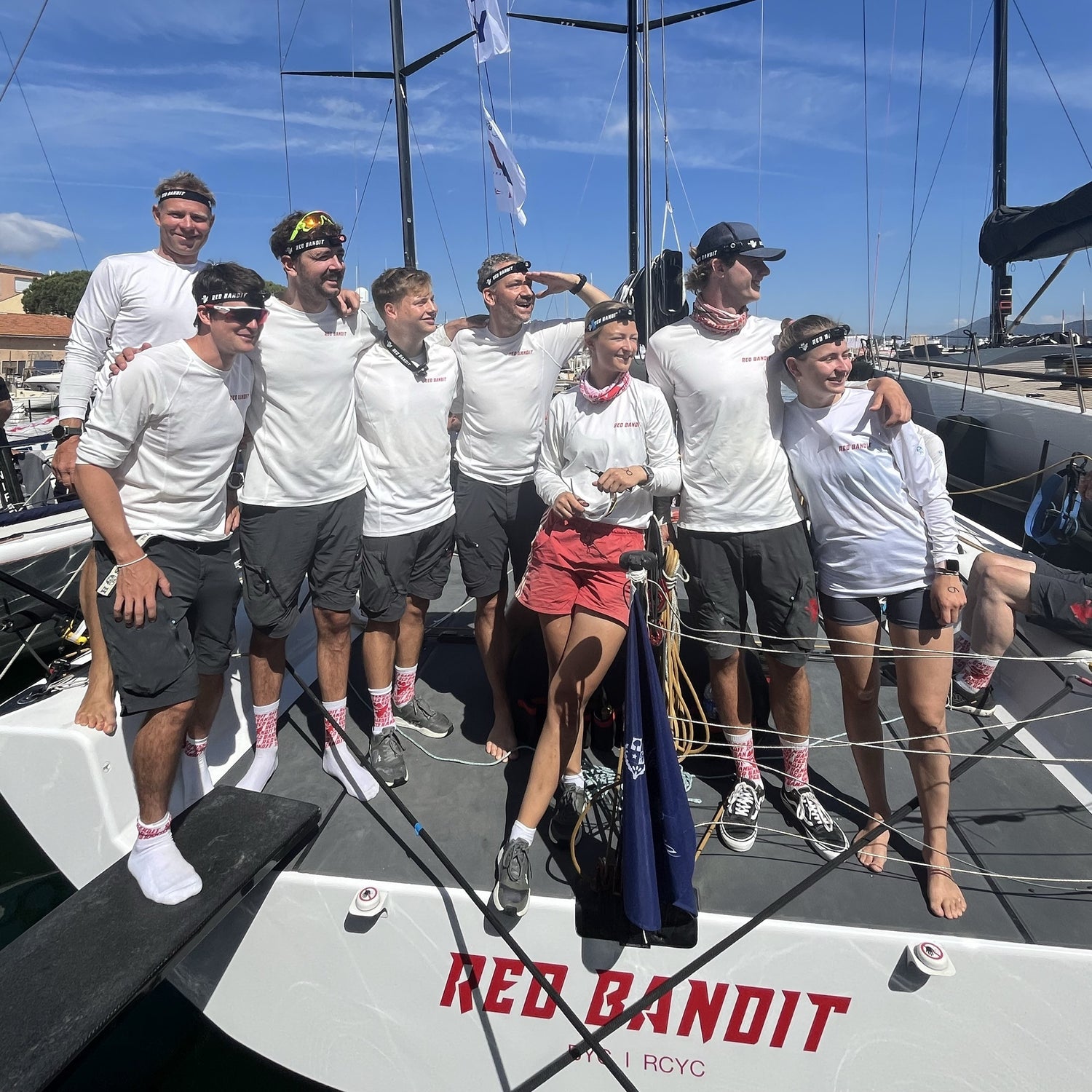 Exposure Marine's Custom Headbands for the TP52 Red Bandit Sailing Team